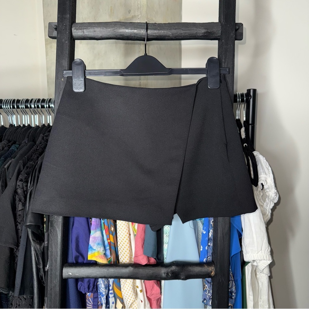 Zara Black Asymmetrical Micro Mini Skort - Picture 5 of 15
